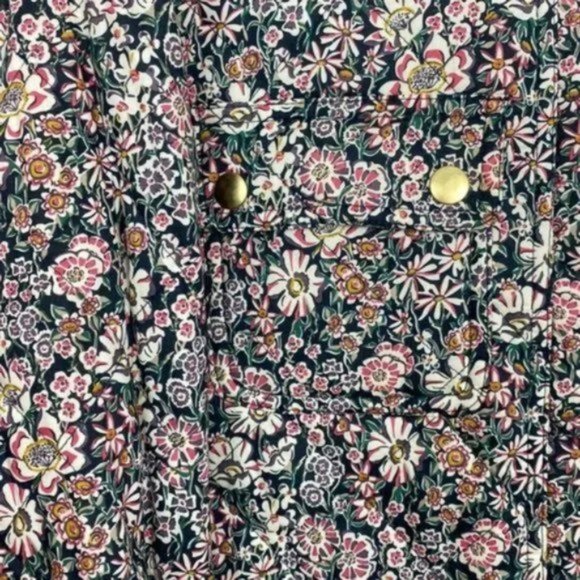 J.Crew x Liberty S Quilted Downtown Field Jacket Floral White Garden Print - Picture 8 of 12